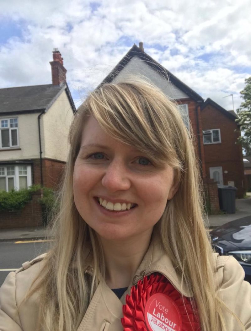Dr Emma Turnbull campaigning in Greenham